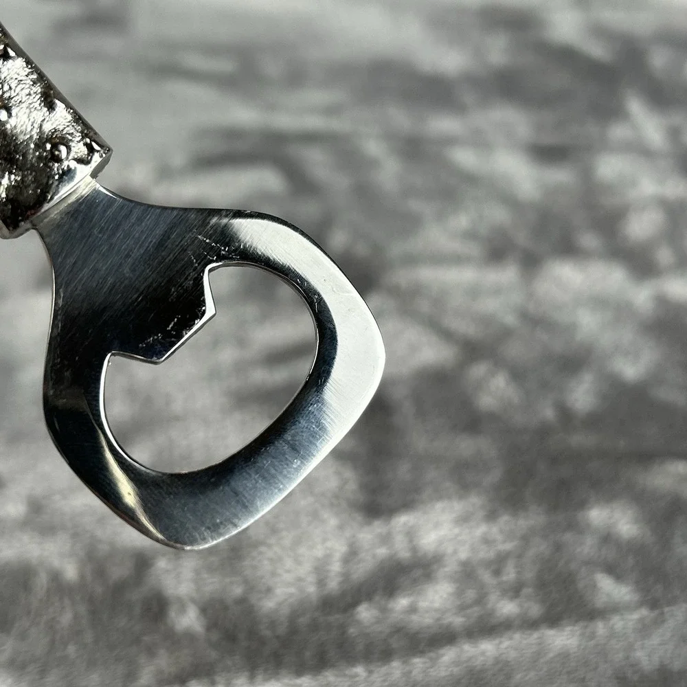 Shiny Silver Tone Bottle Opener Cactus Shaped‎ Bar Accessory Succulent